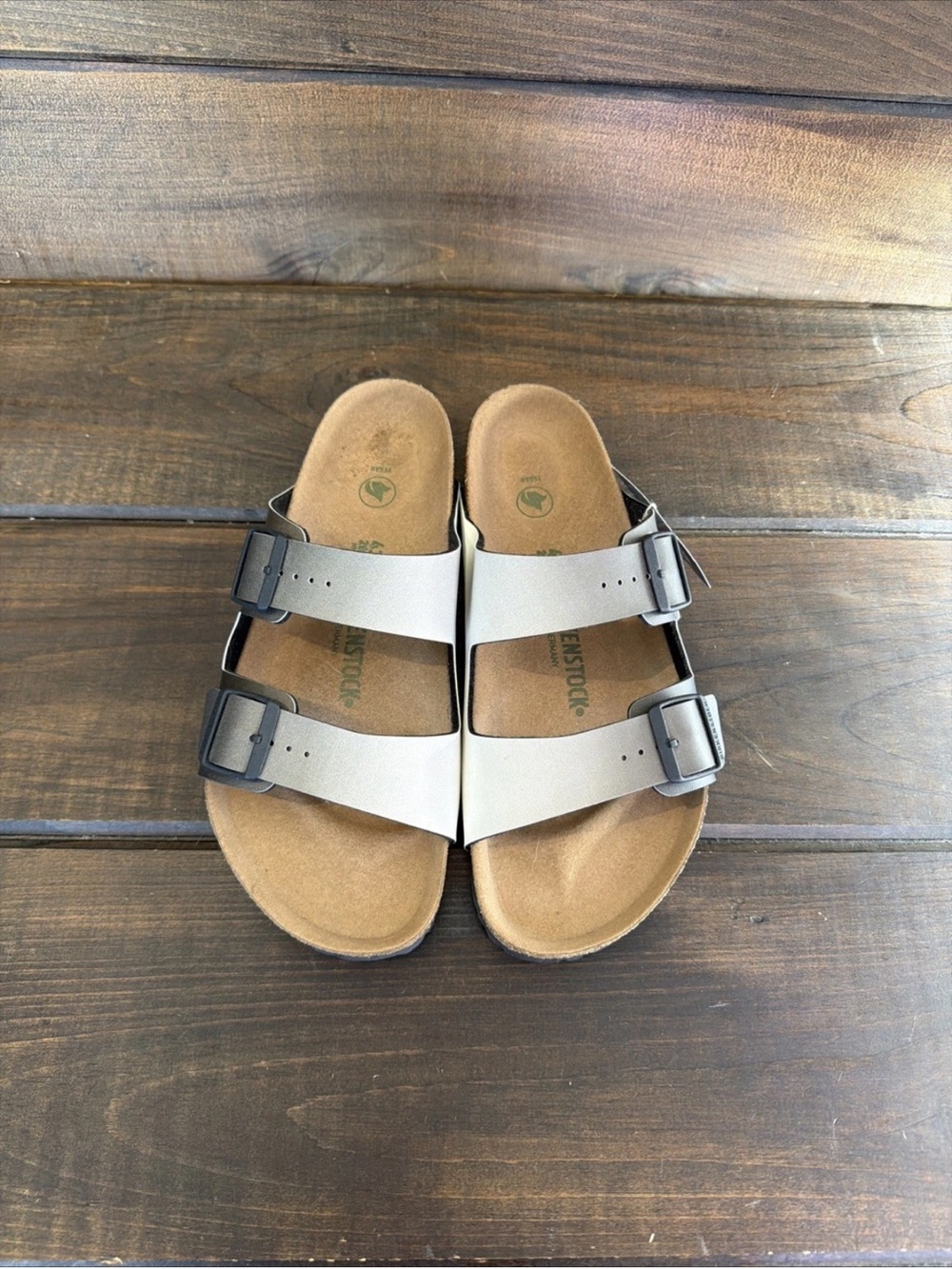 NEW Birkenstock Arizona Vegan Birko-Flor Ombré Black Sandals Slides Men Size 10